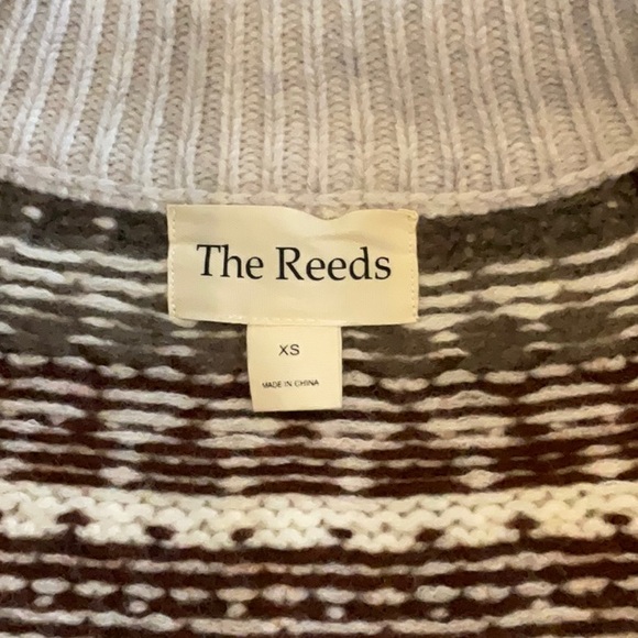 The Reeds Colorblocked Fair Isle Wool Cardigan XS NWOT - Picture 11 of 13